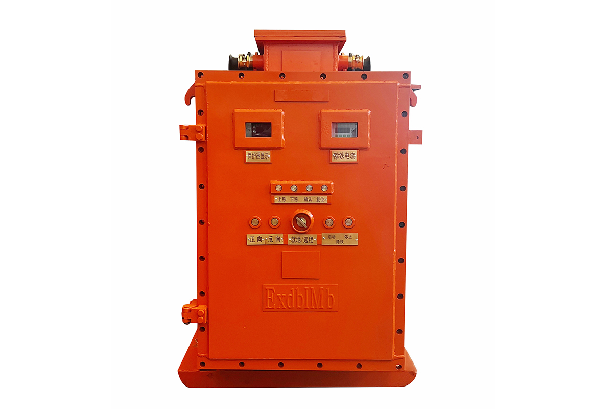 Control box for mine flameproof iron remover